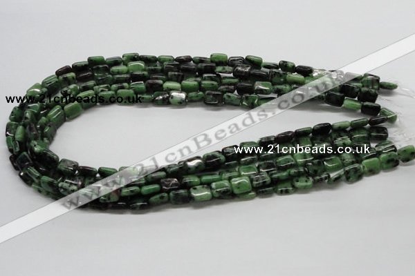 CRZ16 15.5 inches 8*10mm rectangle ruby zoisite gemstone beads