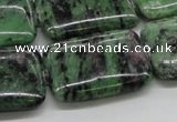 CRZ19 15.5 inches 22*30mm rectangle ruby zoisite gemstone beads