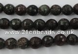 CRZ202 15.5 inches 8mm faceted round ruby zoisite gemstone beads