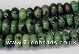 CRZ21 15.5 inches 5*10mm rondelle ruby zoisite gemstone beads