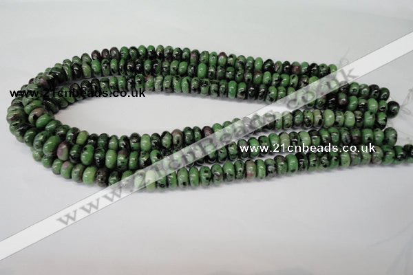 CRZ21 15.5 inches 5*10mm rondelle ruby zoisite gemstone beads