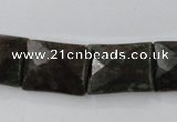 CRZ245 15.5 inches 15*20mm faceted rectangle ruby zoisite gemstone beads