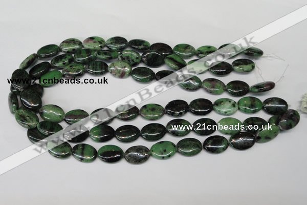 CRZ32 15.5 inches 13*18mm oval ruby zoisite gemstone beads