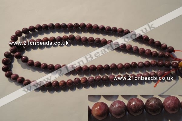 CRZ402 15.5 inches 8mm round natural ruby gemstone beads