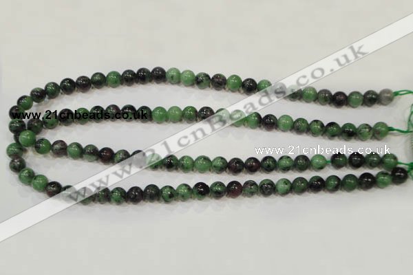 CRZ452 15.5 inches 8mm round ruby zoisite gemstone beads