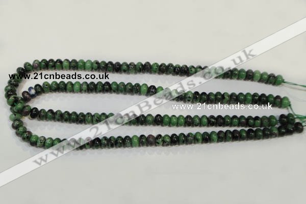 CRZ460 15.5 inches 5*8mm rondelle ruby zoisite gemstone beads