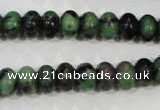 CRZ462 15.5 inches 7*10mm rondelle ruby zoisite gemstone beads