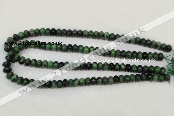 CRZ462 15.5 inches 7*10mm rondelle ruby zoisite gemstone beads