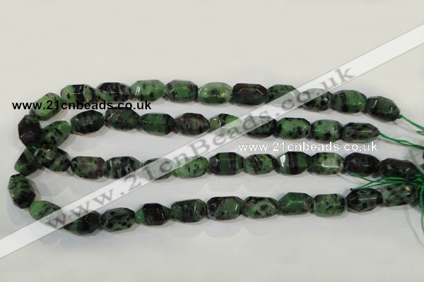 CRZ466 15.5 inches 12*18mm faceted nuggets ruby zoisite gemstone beads