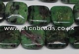 CRZ47 15.5 inches 18*18mm square ruby zoisite gemstone beads