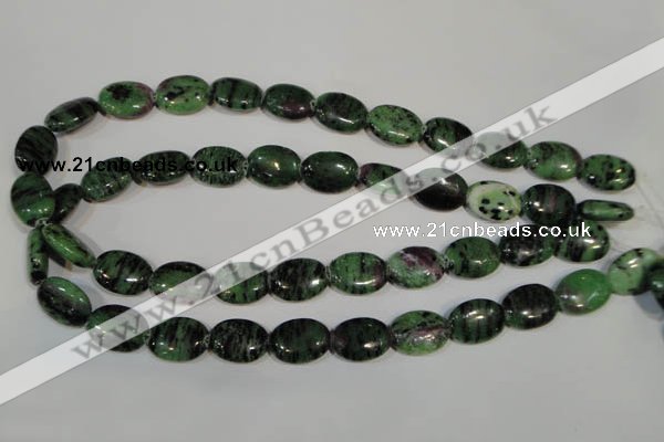 CRZ482 15.5 inches 13*18mm oval ruby zoisite gemstone beads