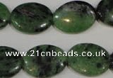 CRZ483 15.5 inches 15*20mm oval ruby zoisite gemstone beads