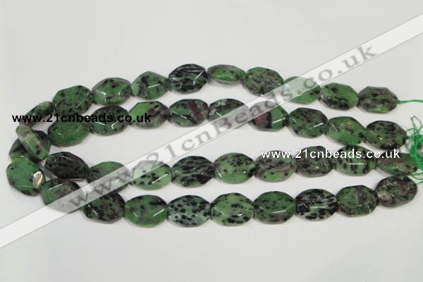 CRZ497 15.5 inches 15*20mm octagonal ruby zoisite gemstone beads