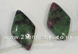 CRZ499 Top-drilled 14*24mm diamond ruby zoisite gemstone beads