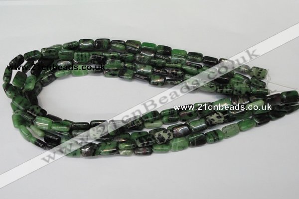 CRZ50 15.5 inches 8*12mm rectangle ruby zoisite gemstone beads