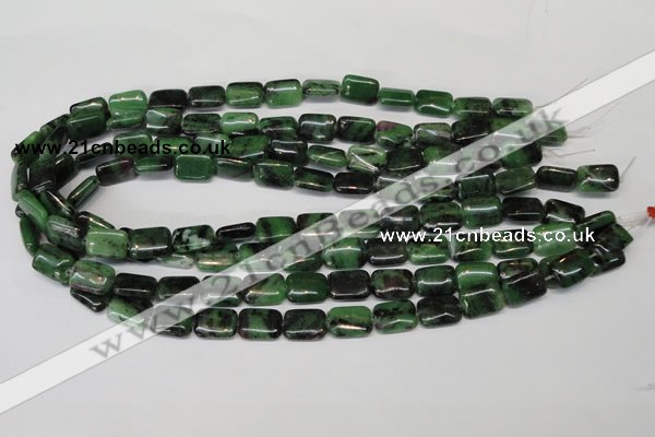 CRZ51 15.5 inches 10*14mm rectangle ruby zoisite gemstone beads