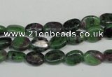 CRZ59 15.5 inches 6*8mm oval ruby zoisite gemstone beads