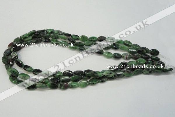 CRZ60 15.5 inches 8*12mm oval ruby zoisite gemstone beads