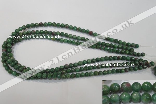 CRZ601 15.5 inches 6mm round New ruby zoisite gemstone beads