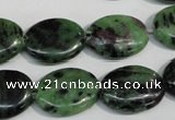 CRZ61 15.5 inches 15*20mm oval ruby zoisite gemstone beads