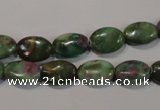 CRZ612 15.5 inches 8*12mm oval New ruby zoisite gemstone beads