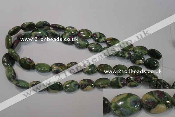 CRZ615 15.5 inches 13*18mm oval New ruby zoisite gemstone beads