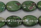 CRZ616 15.5 inches 15*20mm oval New ruby zoisite gemstone beads