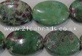 CRZ617 15.5 inches 18*25mm oval New ruby zoisite gemstone beads