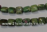 CRZ630 15.5 inches 8*8mm square New ruby zoisite gemstone beads