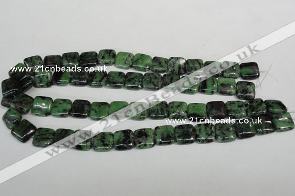 CRZ65 15.5 inches 14*14mm square ruby zoisite gemstone beads