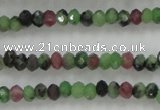 CRZ700 15 inches 2*3mm faceted rondelle ruby zoisite gemstone beads