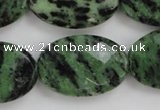 CRZ714 15 inches 20*30mm faceted oval ruby zoisite gemstone beads