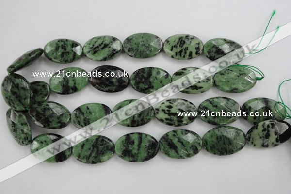 CRZ714 15 inches 20*30mm faceted oval ruby zoisite gemstone beads