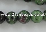 CRZ723 15.5 inches 10mm round ruby zoisite gemstone beads