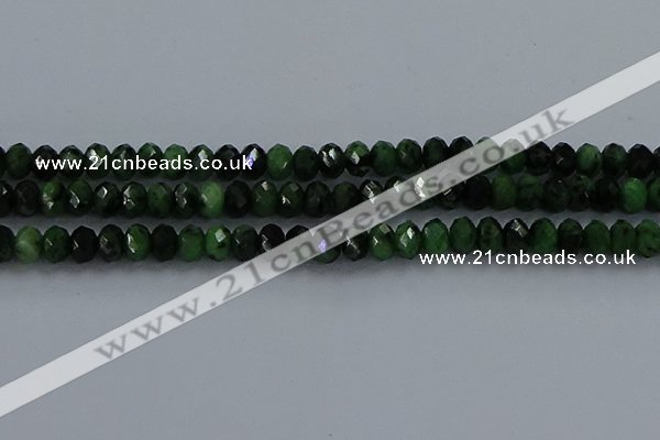 CRZ754 15.5 inches 5*8mm faceted rondelle ruby zoisite beads