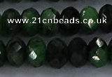 CRZ755 15.5 inches 6*10mm faceted rondelle ruby zoisite beads