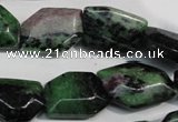 CRZ77 15.5 inches 15*20mm freeform ruby zoisite gemstone beads