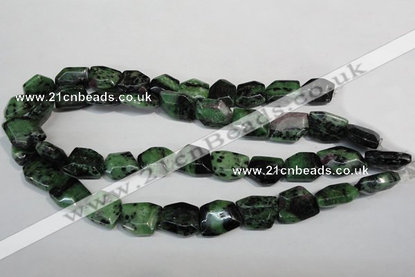 CRZ77 15.5 inches 15*20mm freeform ruby zoisite gemstone beads