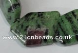 CRZ78 15.5 inches 22*30mm freeform ruby zoisite gemstone beads