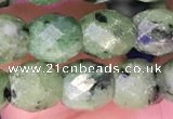 CRZ785 15.5 inches 6*6mm faceted drum ruby zoisite beads