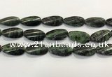 CRZ797 15.5 inches 15*30mm twisted oval ruby zoisite gemstone beads