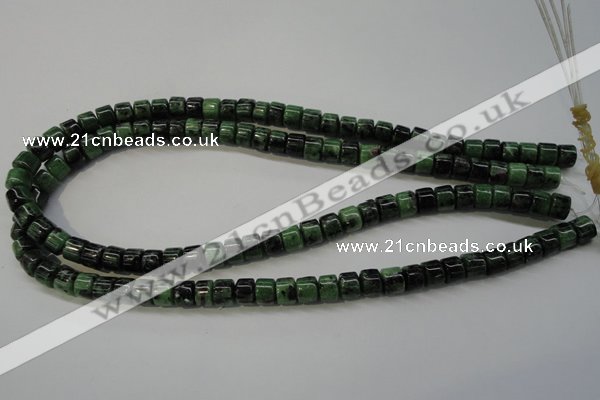 CRZ82 15.5 inches 7*8mm tyre ruby zoisite gemstone beads