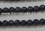 CRZ821 15.5 inches 4mm round natural sapphire gemstone beads