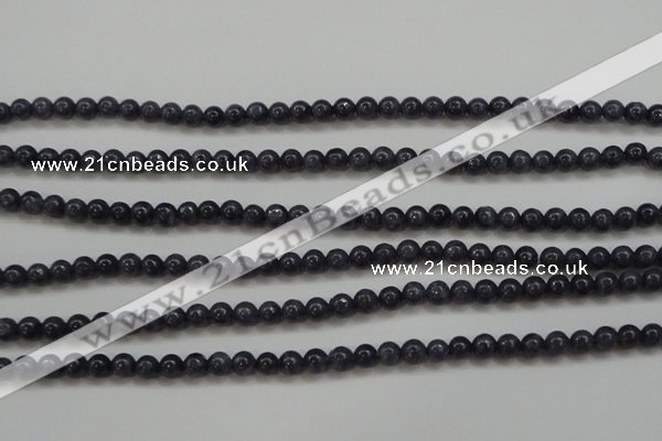 CRZ821 15.5 inches 4mm round natural sapphire gemstone beads