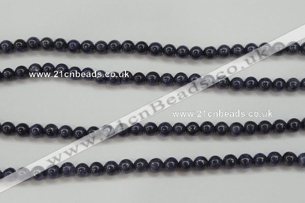 CRZ822 15.5 inches 6mm round natural sapphire gemstone beads