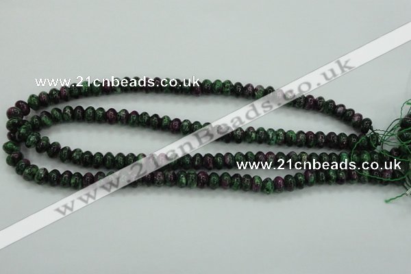 CRZ921 15.5 inches 6*10mm rondelle Chinese ruby zoisite beads