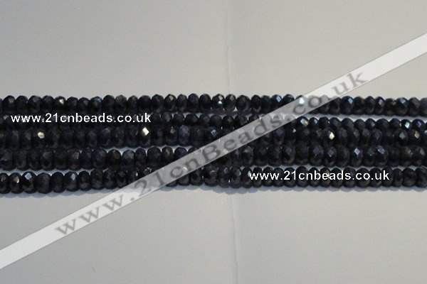 CRZ972 15.5 inches 4*6mm faceted rondelle A- grade sapphire beads