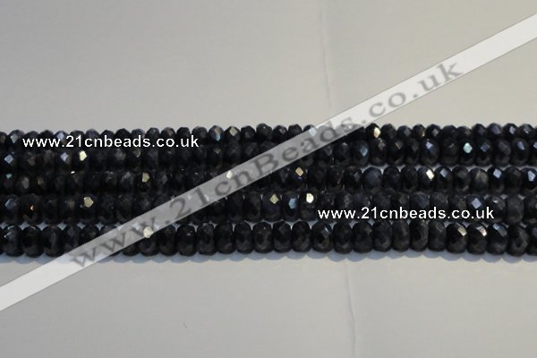 CRZ973 15.5 inches 5*7mm faceted rondelle A- grade sapphire beads