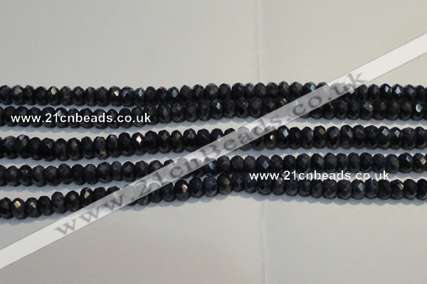 CRZ976 15.5 inches 4*6mm faceted rondelle A grade sapphire beads