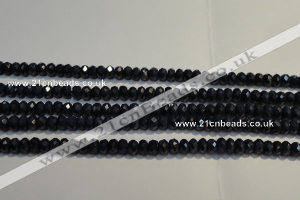 CRZ980 15.5 inches 4*6mm faceted rondelle A+ grade sapphire beads